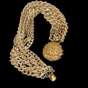 Vintage Multi Chain Atomic Age Bracelet